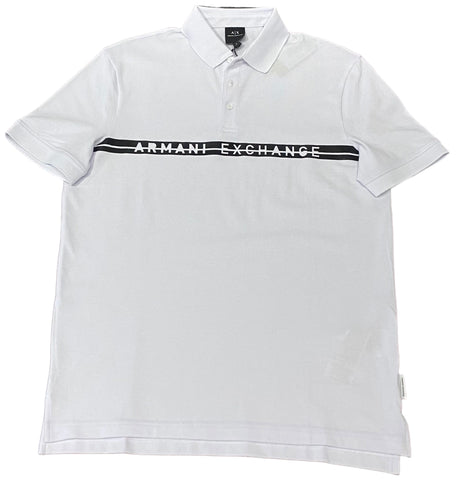 Polo Armani Exchange Blanca Hombre