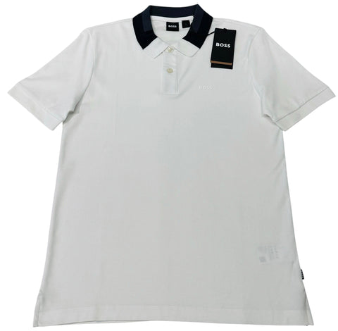 Polo Hugo Boss Blanca Hombre